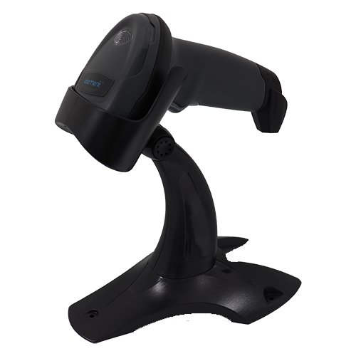 Element P100 1D/2D Hand-held Barcode Scanner with stand and USB-A cable, Black