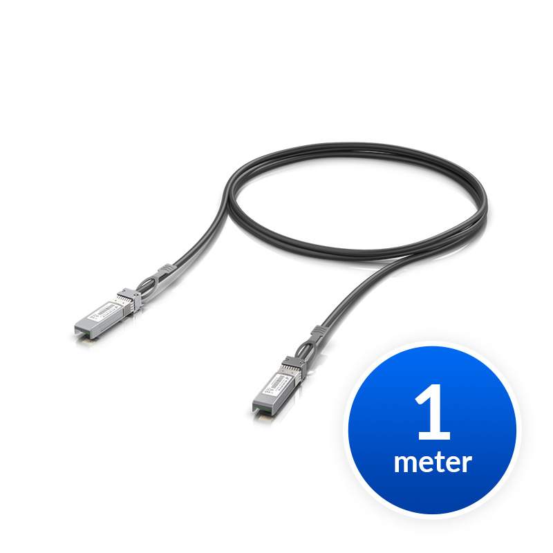 Ubiquiti SFP+ Direct Attach Cable, 10Gbps DAC Cable, 10Gbps Throughput Rate, 1m Length
