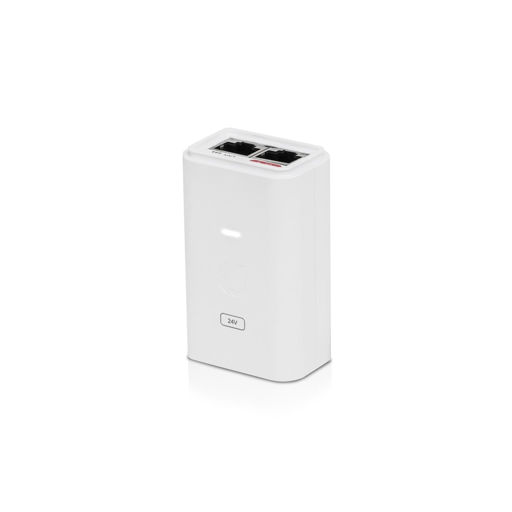 Ubiquiti POE Injector, 24VDC, 24W, Gigabit Ethernet, ESD protection & LED, Surge and Clamping Protection,Maximum Surge Discharge