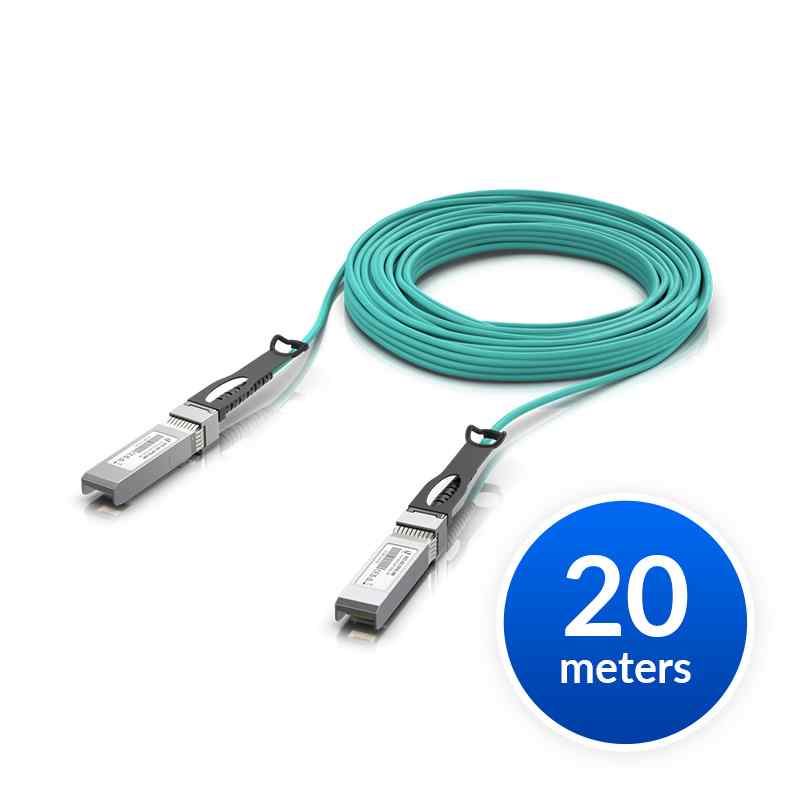 Ubiquiti 10 Gbps Long-Range DAC, 20m Length, Long-range SFP+ Direct Attach Cable w 10 Gbps Maximum Throughput Rate