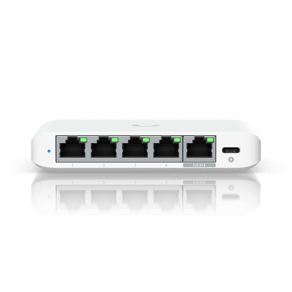 [NHU-USW-FLEX-2.5G-5] Ubiquiti Flex Mini 2.5G, (4) 2.5 GbE Ports, (1) 2.5 GbE PoE Input Port for Power,