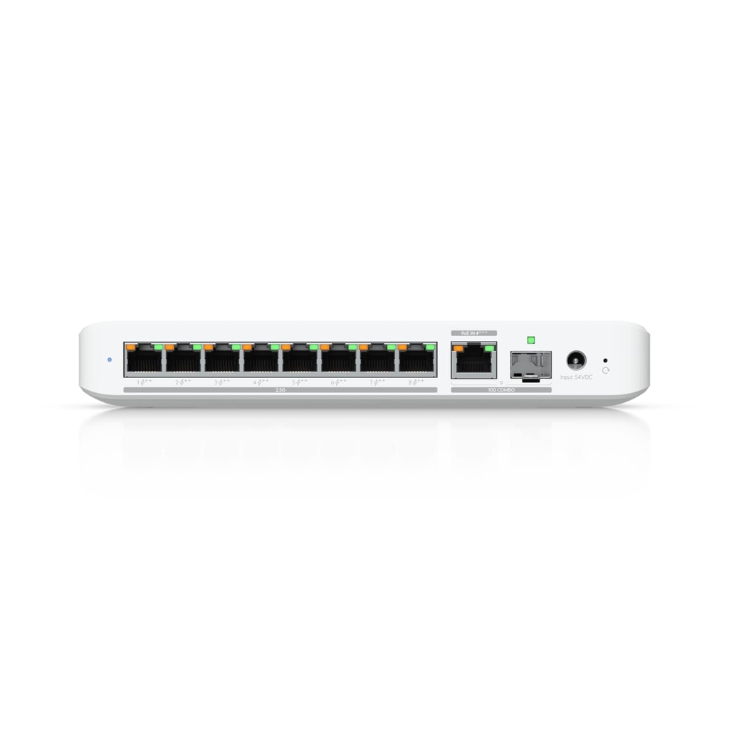 [NHU-USW-FLEX-2.5G-8-POE] Ubiquiti Flex 2.5G PoE, 8-port 2.5 GbE PoE++ Switch,10 GbE RJ45/SFP+ Combination Uplink Port,Powered With PoE+++  & PSU  (Sold Separately )