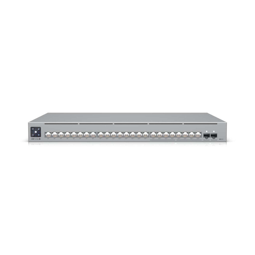 [NHU-USW-PRO-M-24-POE] Ubiquiti UniFi Network, 24-Port, POE 400W, (8) 2.5GbEPoE++, (16) GbE Ports - (8) PoE+,  (8) PoE++, (2)10G SFP+, Layer3, Rack Mount,