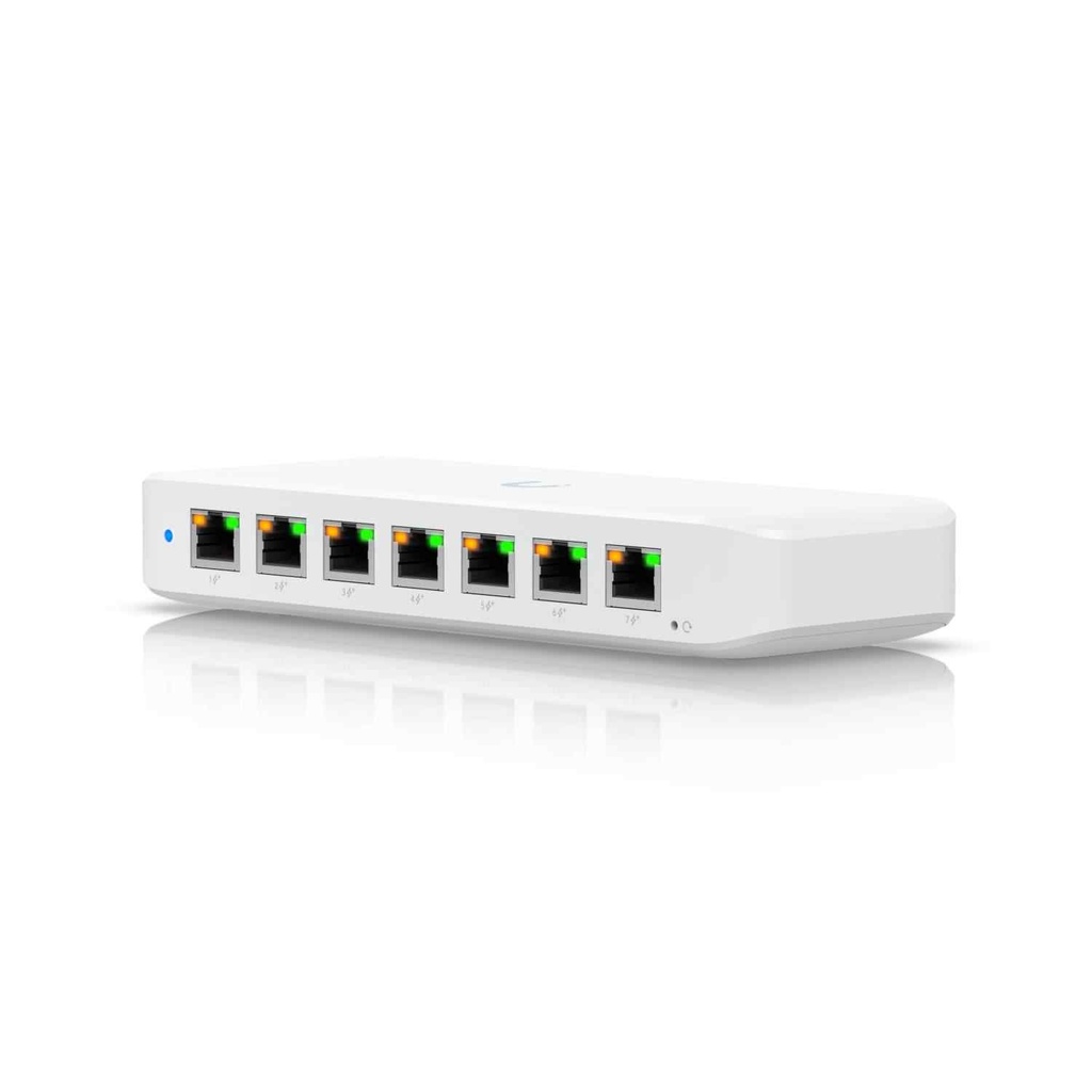 [NHU-USW-ULTRA] Ubiquiti Ultra 42W, Compact Layer 2, 8-port GbE PoE Switch, Versatile Mounting Options, 7 PoE/PoE+ No Power Supply, PoE++ Input,