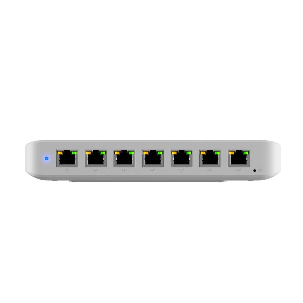 [NHU-USW-ULTRA-60W] Ubiquiti Ultra 60W, Compact 8-port Layer 2 GbE PoE Switch, Versatile Mounting, 7 GbE PoE+ Output ports, 1 GbE Port, Includes PSU,