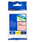 BROTHER TZE TAPE 12MM BLACK ON FLUORO YELLOW