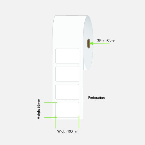 LABEL THERM FREEZER 100X65 1AC 800/R 38MM