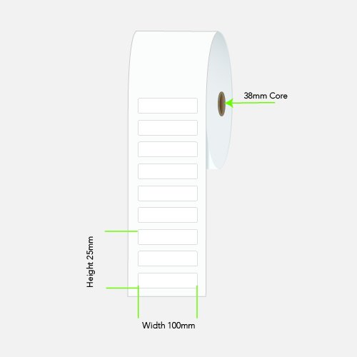 LABEL THERM PERM 100X25 1ACS 2000/R 38MM