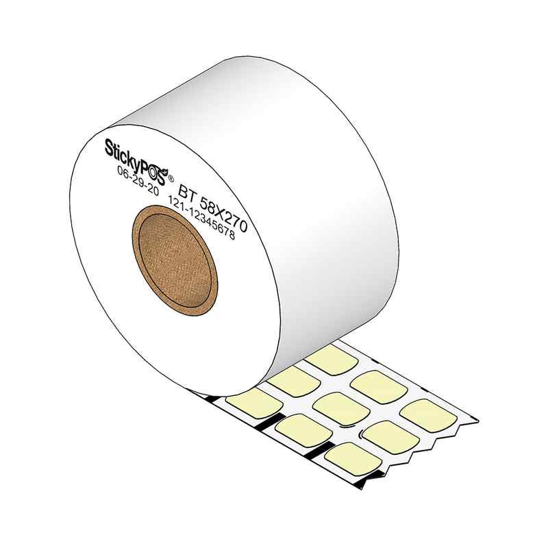 LABEL THERM REM 58X82M CONTINUOUS BK/MK LINERLESS