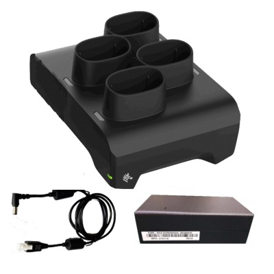 [SCZECR6080BC40004WW] ZEBRA MULTIDOCK KIT CHARGE/BATT ONLY 4-BAY BK CS60