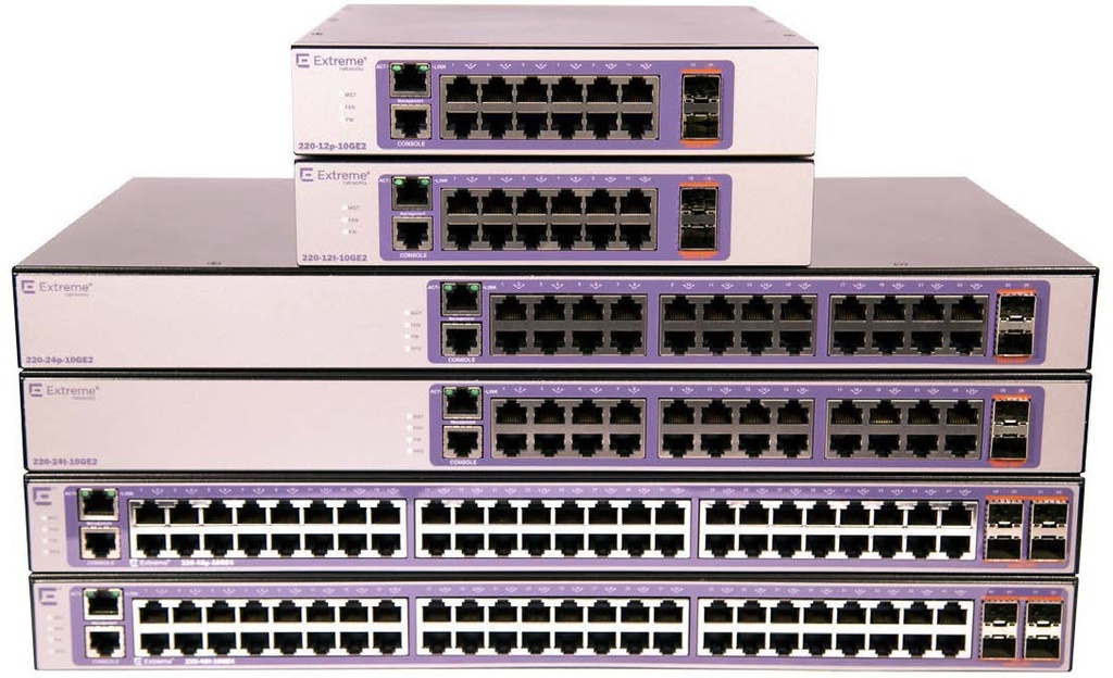 EXTREME SWITCH 220-24P-10GE2 24-PORT 2X 10GBE POE+
