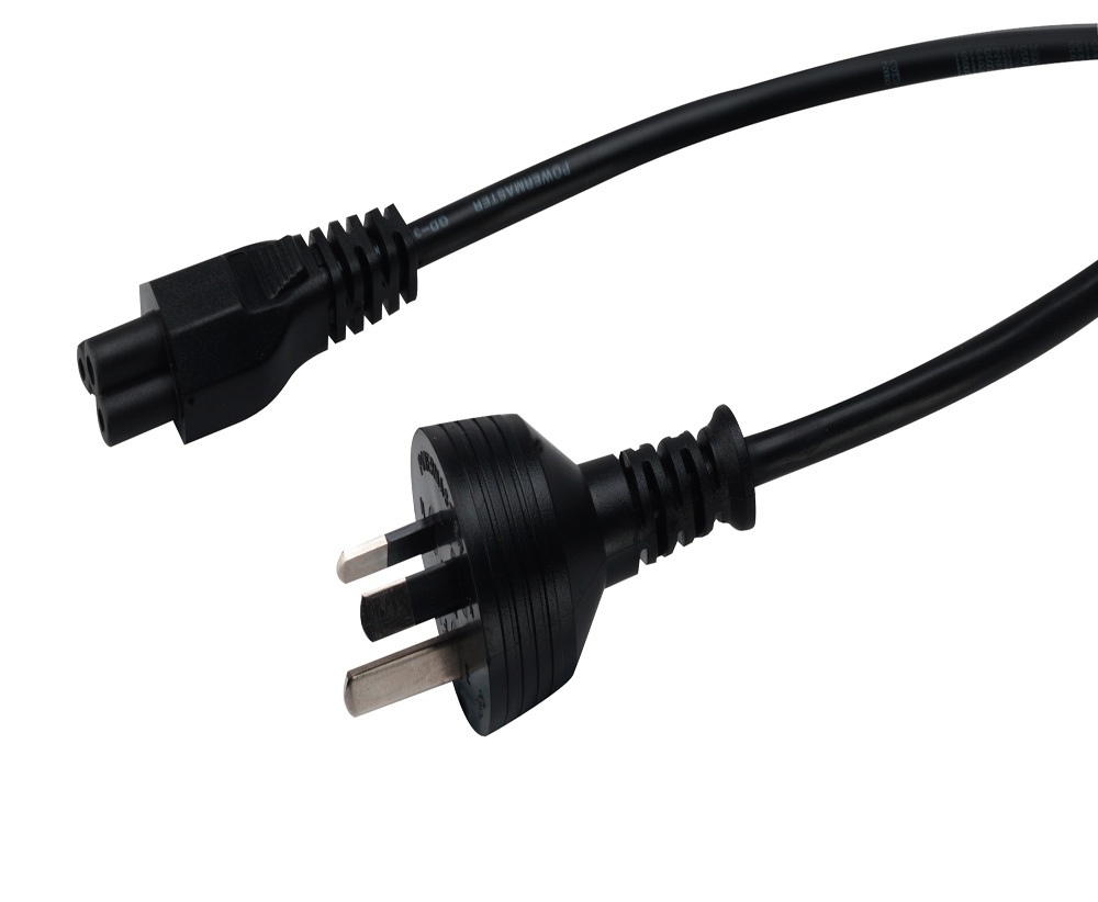 CABLE IEC-C5 3PIN CLOVER 1.8M BLK ANZ