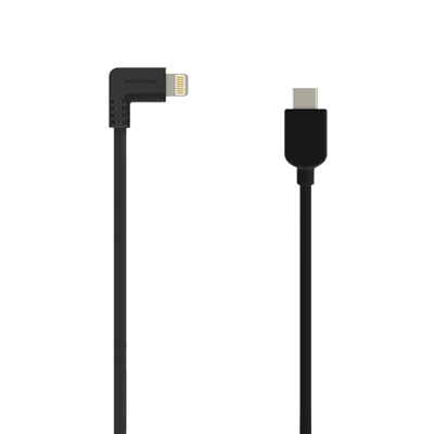 BOSSTAB CABLE RIGHT-ANGL LIGHTNING T0 USB-C BLK 3M
