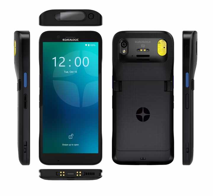Datalogic Memor 12 Full Touch PDA, Standard Range, 2D Imager with Green Spot, Camera, Wi-Fi6E, NFC, 6GB/64GB, Android 13 with GMS, Black