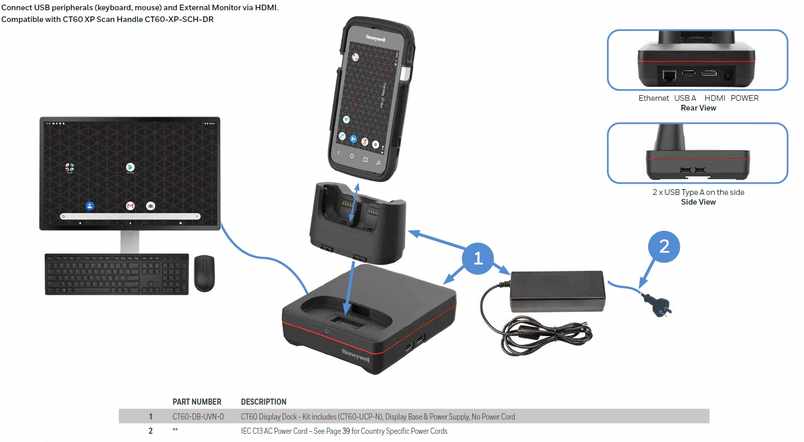 [MCHWCT60DBUVN0] HONEYWELL DOCK KIT CHAR/DISPLAY 1-BAY CT60/CT60XP