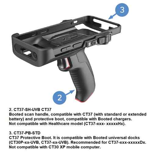 HONEYWELL SCAN HANDLE CT37 W/BOOT