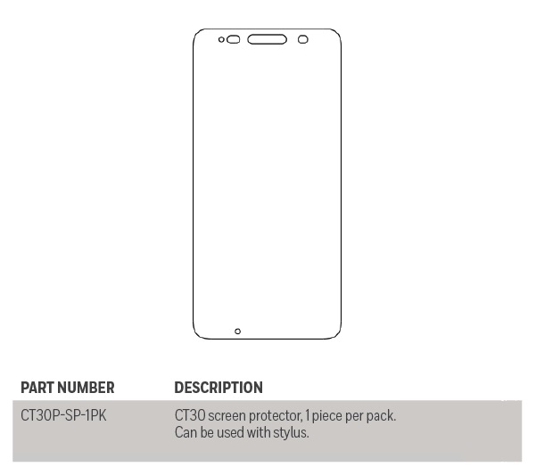 [MCHWCT30PSP1PK] HONEYWELL SCREEN PROTECTOR 1/PK CT30XP