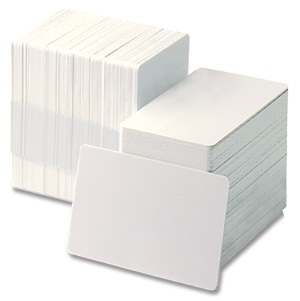 [BCZEWHI500] ZEBRA CARDS PVC 30 MIL PLAIN 500/BOX WHITE