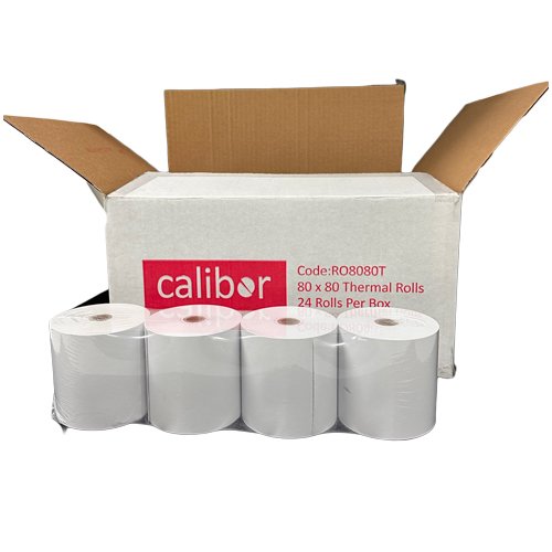 [RO8080T] CALIBOR THERMAL PAPER 80X80MM 24 ROLLS/BOX
