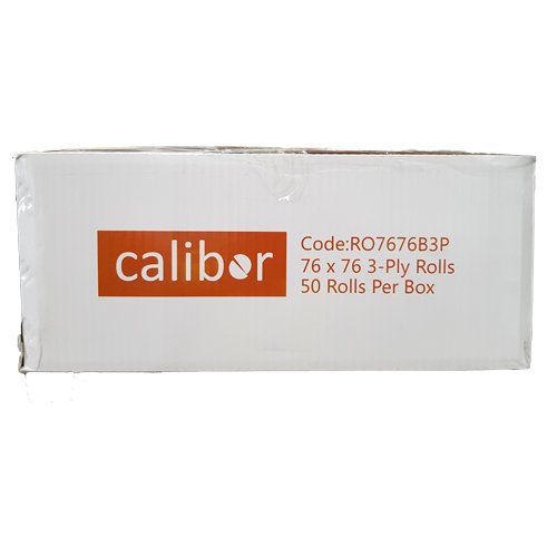 [RO7676B3P] CALIBOR 3PLY PAPER 76X76 50 ROLLS / BOX