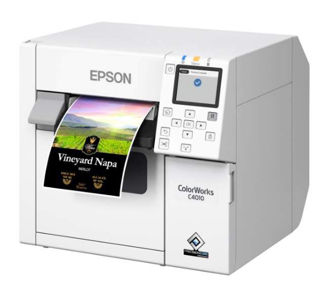 EPSON ColorWorks C4010 USB/Ethernet Inkjet Colour Label Printer - Includes Power Cable (Ethernet)