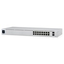 Ubiquiti UniFi 16-port Managed Gigabit Switch - 8x PoE+ Ports, 8x Gigabit Ethernet Ports, 2x SFP , 42W, Touch Display, Fanless , GEN2,