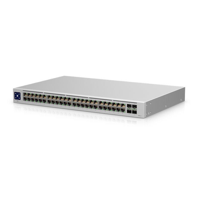 Ubiquiti UniFi USW-48, 48-port Managed Gigabit Layer2 Switch - 48x Gigabit Ethernet Ports 4x SFP Port Touch Display,