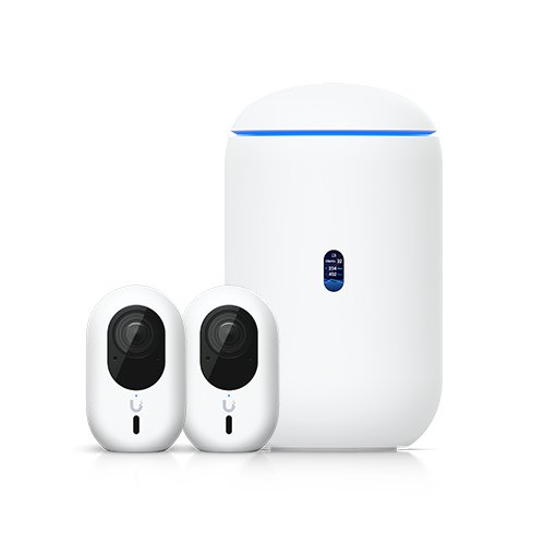 [NHU-UDR7-G6-INS-2] Ubiquiti Advanced Home Surveillance Bundle (2 Instant Cameras Pack), Includes 1× UDR7, 2× UVC-G6-INS-W, *Requires MicroSD card for Protect Storage*