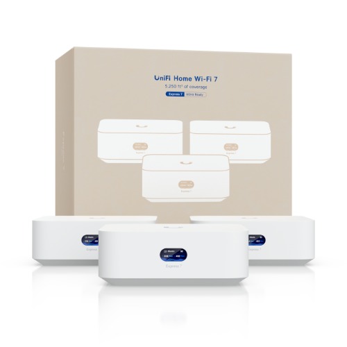 [NHU-UX7-3] Ubiquiti UniFi Express 7, 3Packs,Mesh-Scalable,Super-Compact 10G Cloud Gateway,6 GHz WiFi 7.Plug-Play Home WiFi,10G Multi-Link,Intelligent Guidance