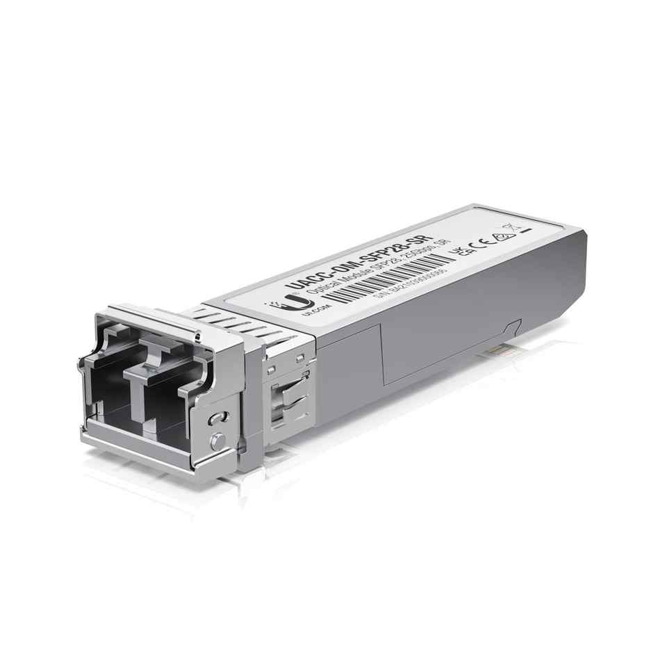 [NHU-OM-SFP28-SR] Ubiquiti 25 Gbps Multi-Mode Optical Module, Short-range, SFP28-compatible Optical Transceiver Module, Connections Up To 100 m