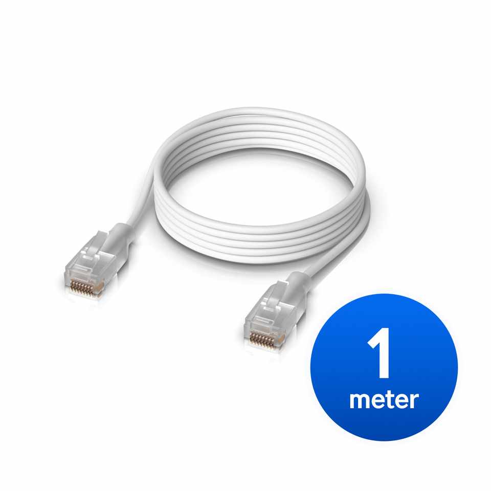 [NHU-PATCH-EL-1M-W] Ubiquiti UniFi Etherlighting Patch Cable Length 1M  Nano-thin Patch Cable With 2.5 GbE Support Designed sShow Etherlighting Effects