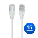 Ubiquiti UniFi Premium Patch Cable, 15M, White, Ultra-thin Braided Patch Cable, Designed And Optimized For 10 GbE Networking.