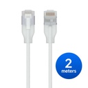 Ubiquiti UniFi Premium Patch Cable,2M, White, Ultra-Thin Braided Patch Cable, Designed Optimized 10 GbE Networking