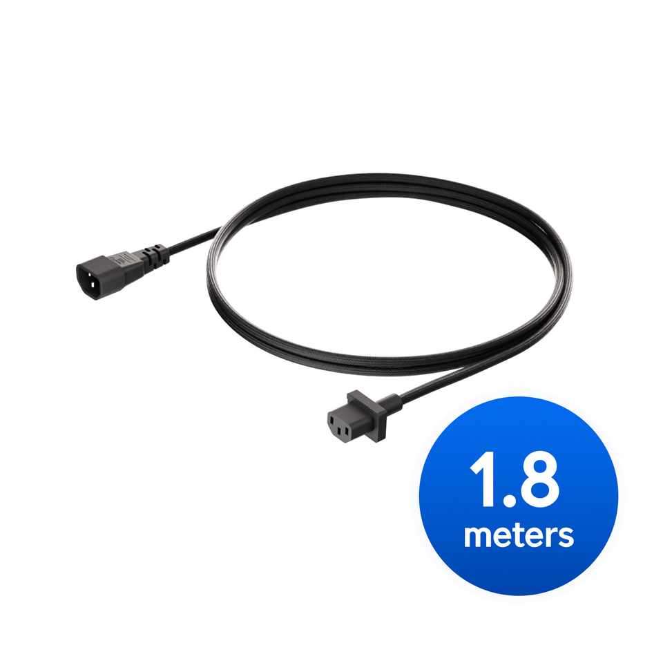 [NHU-UACC-CABLE-C13-C14] Ubiquiti C13-C14 Power Cable, C13 To C14 Braided Power Cable, 1.8 m, 10A/250V.