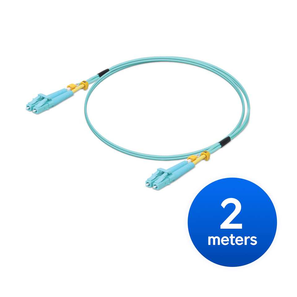 [NHU-UACC-OFC-MM-2M] Ubiquiti MultiMode 10 Gbps OM3 Duplex LC Cable, 2m Length, Single Unit,10 Gbps Throughput, LC-LC Connector,
