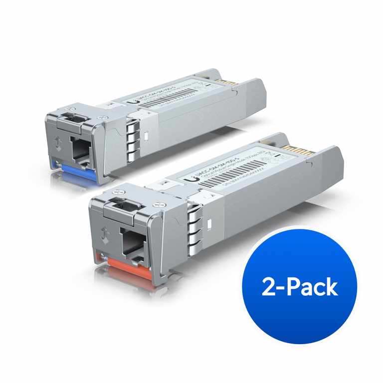 [NHU-UACC-OM-SM-10G-S] Ubiquiti UFiber SFP+ Single-Mode Module, 10G BiDi,  2 Pack, Same 10 Gbps Speed, Less Cable Required (Single Strand, LC Connector)