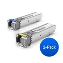 Ubiquiti UFiber1 Gbps Bidirectional Single-Mode SFP Module, 2-Pack, Up 3km Distance, Simplex LC Connector, No Fiber Cable