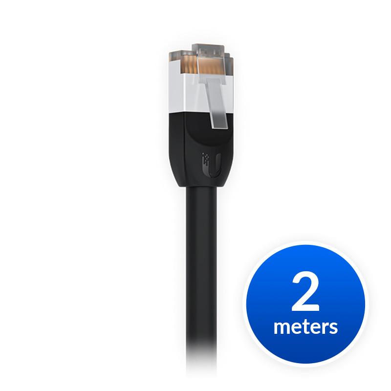 [NHU-UAC-O-2M-BLK] Ubiquiti UniFi Patch Cable Outdoor 2M Black, Single Unit All-weather, RJ45 Ethernet Cable, Category 5e, Weatherproof