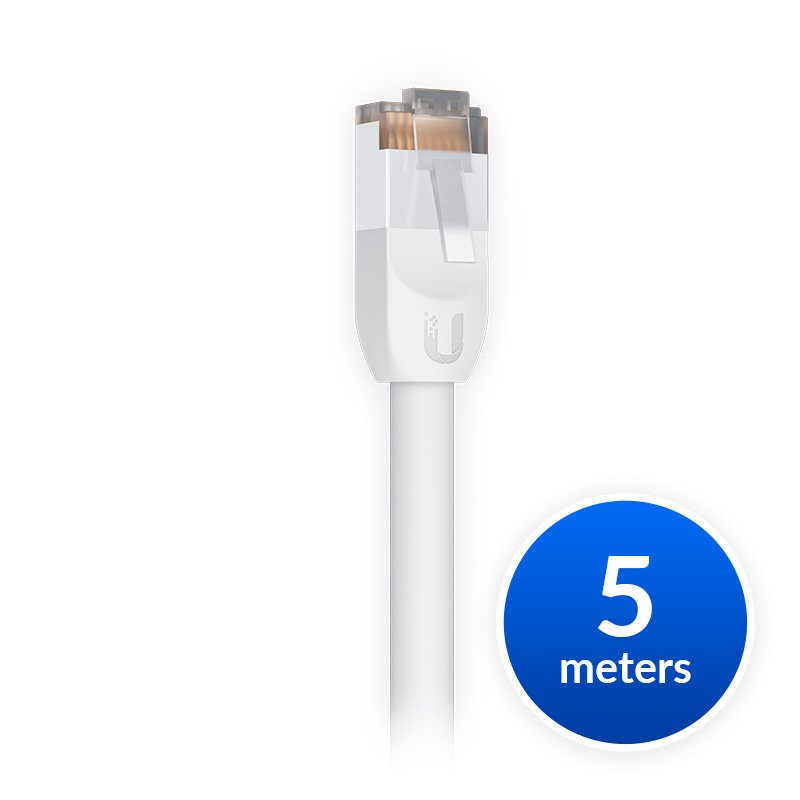 [NHU-UAC-O-5M-W] Ubiquiti UniFi Patch Cable Outdoor 5M White, Single Unit, All-weather, RJ45 Ethernet Cable, Category 5e
