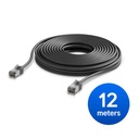 Ubiquiti UniFi Premium Patch Cable Outdoor, 12M,Black,Ultra-Thin, Rugged, Shielded Patch, Optimized, Perform Harshest Environments ,10 GbE Networking.