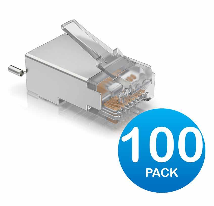 Ubiquiti UISP Surge Protection Connector SHD, 100 Pack, Sheilded Cable RJ45 Connector, Replaces TC-Con
