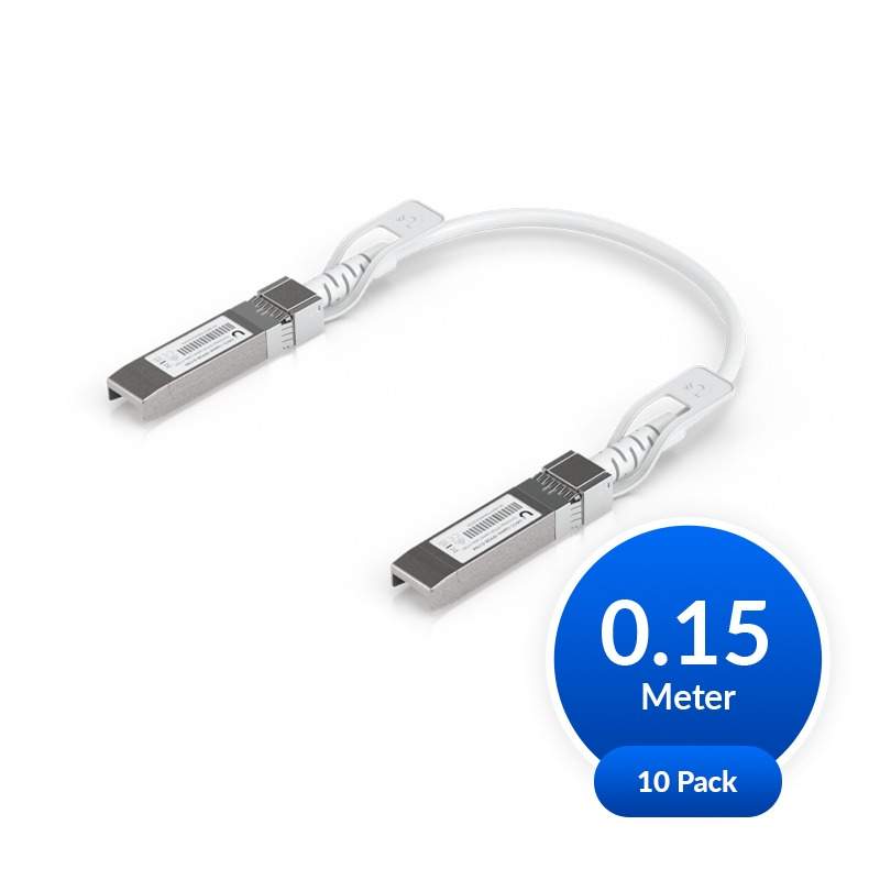 [NHU-UPLINK-SFP28-0.15M-10] Ubiquiti Uplink Cable, Direct Attach Cable,10 Pack, Auto Link Optimization, Seamless 1G SFP, 10G SFP+, 25G SFP28 Interconnects Between UniFi Devices.