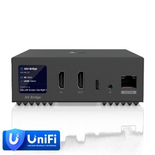 Ubiquiti Enterprise Audio/Video Bridge,PoE+Powered AV-Over-IP Transceiver,Bridges 4K60 HDMI,Professional XLR Audio *Require Deal Reg*