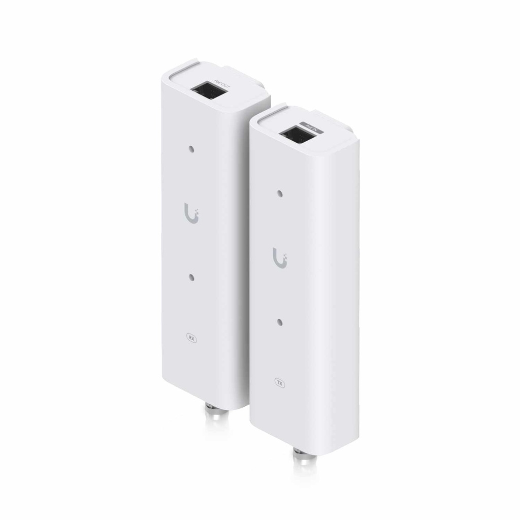 Ubiquiti Pair of extenders that extends PoE over twisted-pair or coaxial cables, ideal for retrofit scenarios.