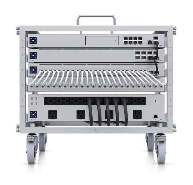 Ubiquiti Toolless Mini Rack,Compact,Stackable 6U Open-frame Rack For UniFi Rack-mount Device,Toolless Assembly&Device Mounting,Lockable Casters