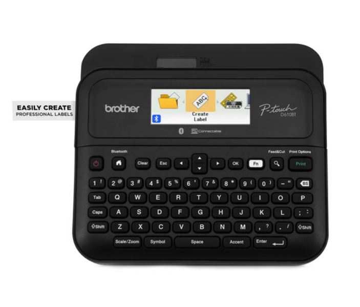 Brother PT-D610BT PC & BLUETOOTH CONNECTABLE PORTABLE P TOUCH LABELLER W/ COLOUR DISPLAY - 3.5-24MM TZE TAPE MODEL