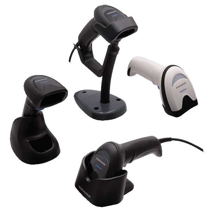 Datalogic QuickScan QD2590 Kit, 2D MegaPixel Imager, USB/RS232, Black (incl scanner, USB A cable 90A052258 & stand Std-Autflx-QD25-BK)