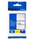 BROTHER TZE TAPE 18MM BLACK ON WHITE SECURITY