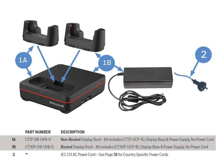 HONEYWELL DOCK KIT CHARGE/DISP 1-BAY CT37