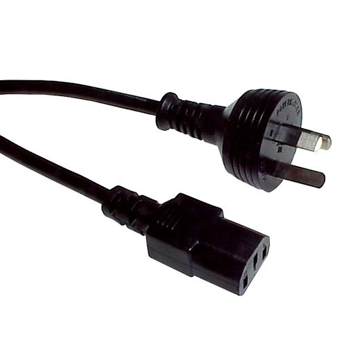Power Cable IEC-C13 (CAIEC) 10A, 1.8M, Black, Australia/New Zealand
